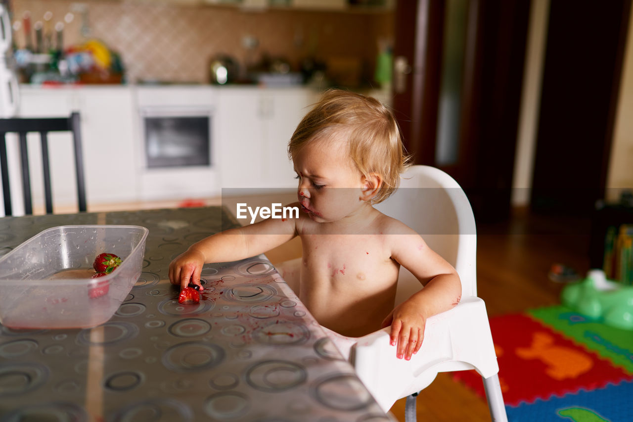 Cute baby girl playing