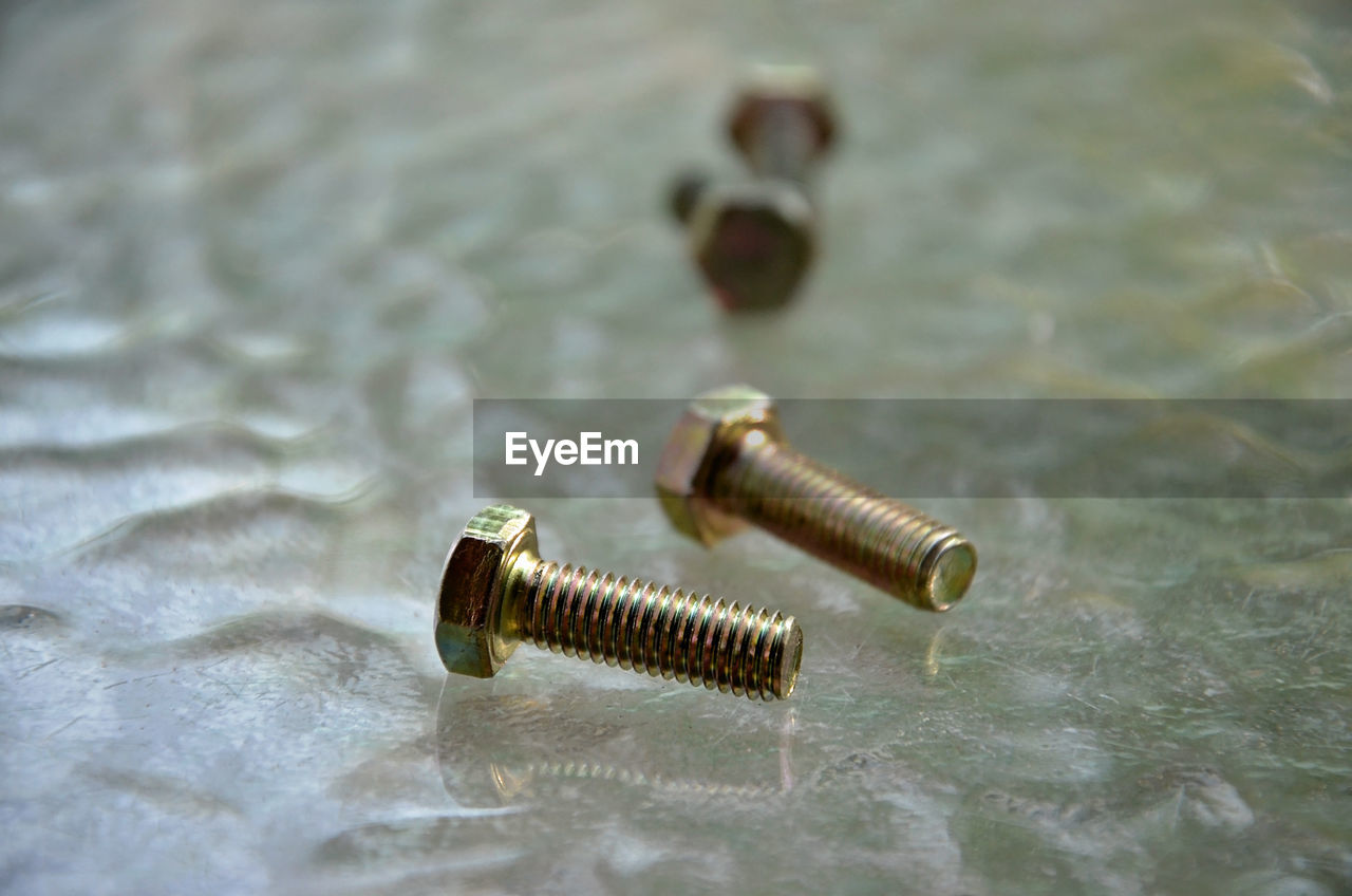 Close-up of nut bolts