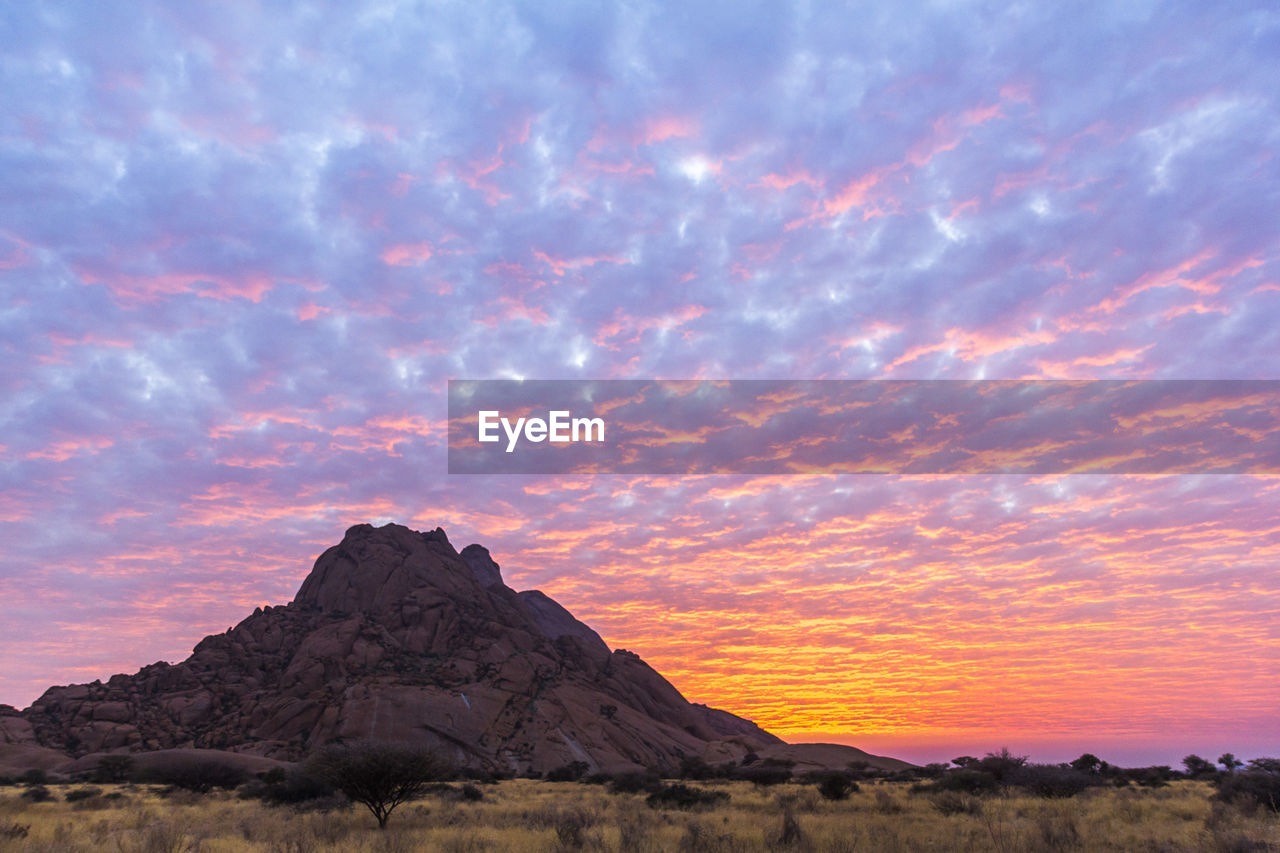 Dramatic sky over mountain
