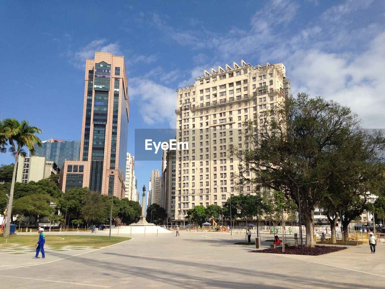 Low angle view of buildings in city