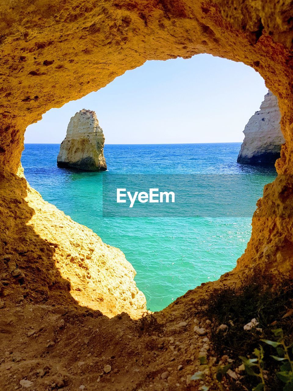 Rock formations in sea