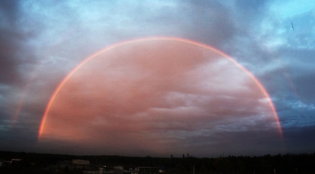 Light beam in sky