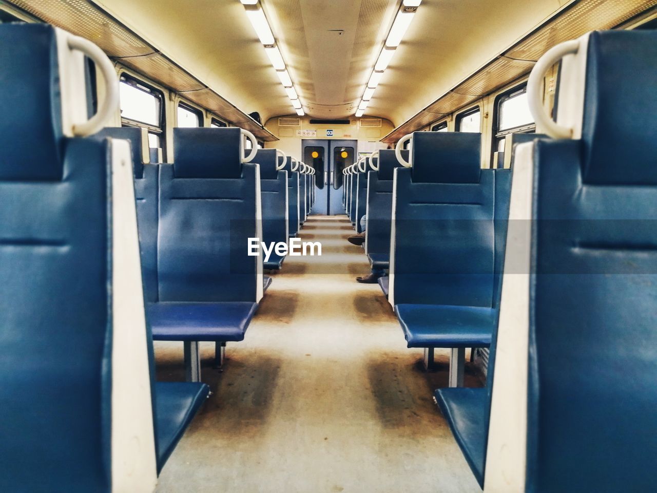 Empty seats in train