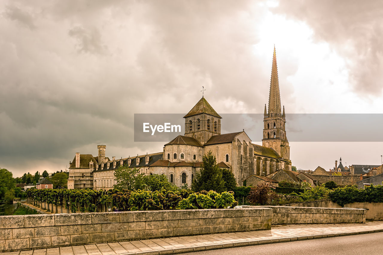 Abbey church of saint-savin sur gartempe at autumn day.