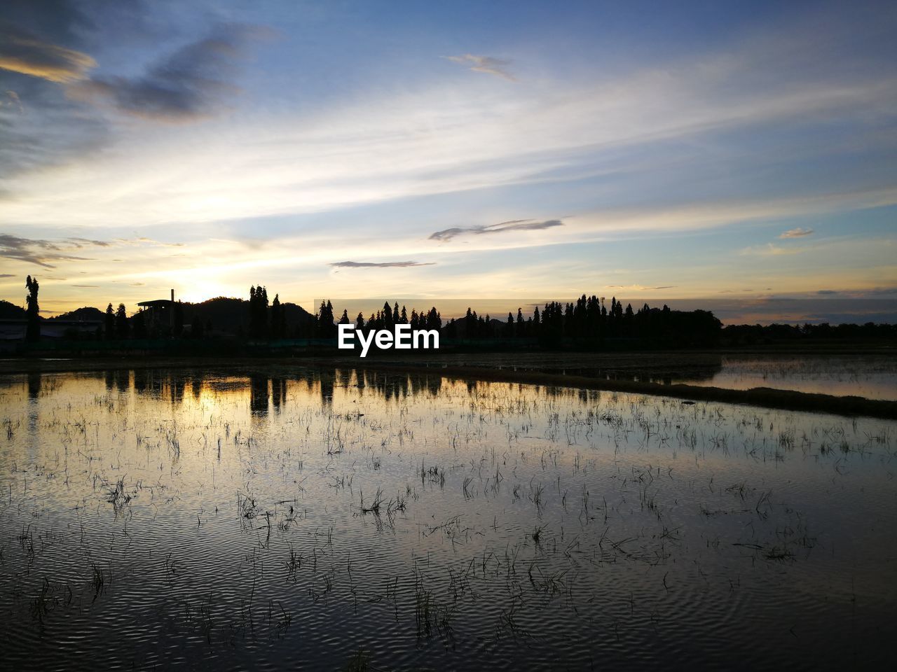 LAKE AGAINST SKY DURING SUNSET