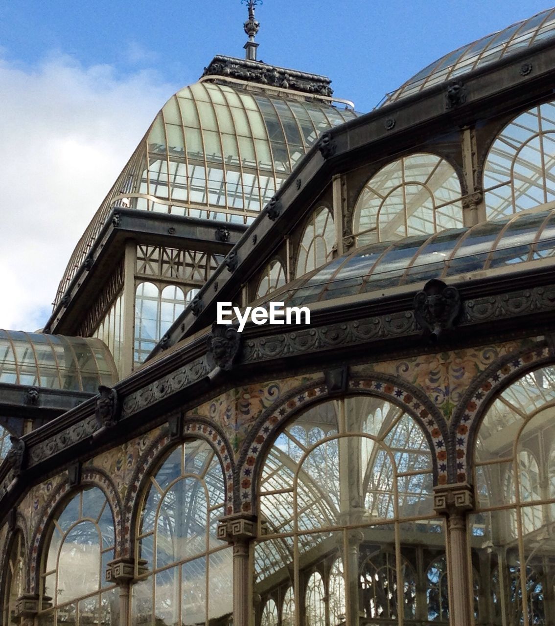 Low angle view of palacio de cristal