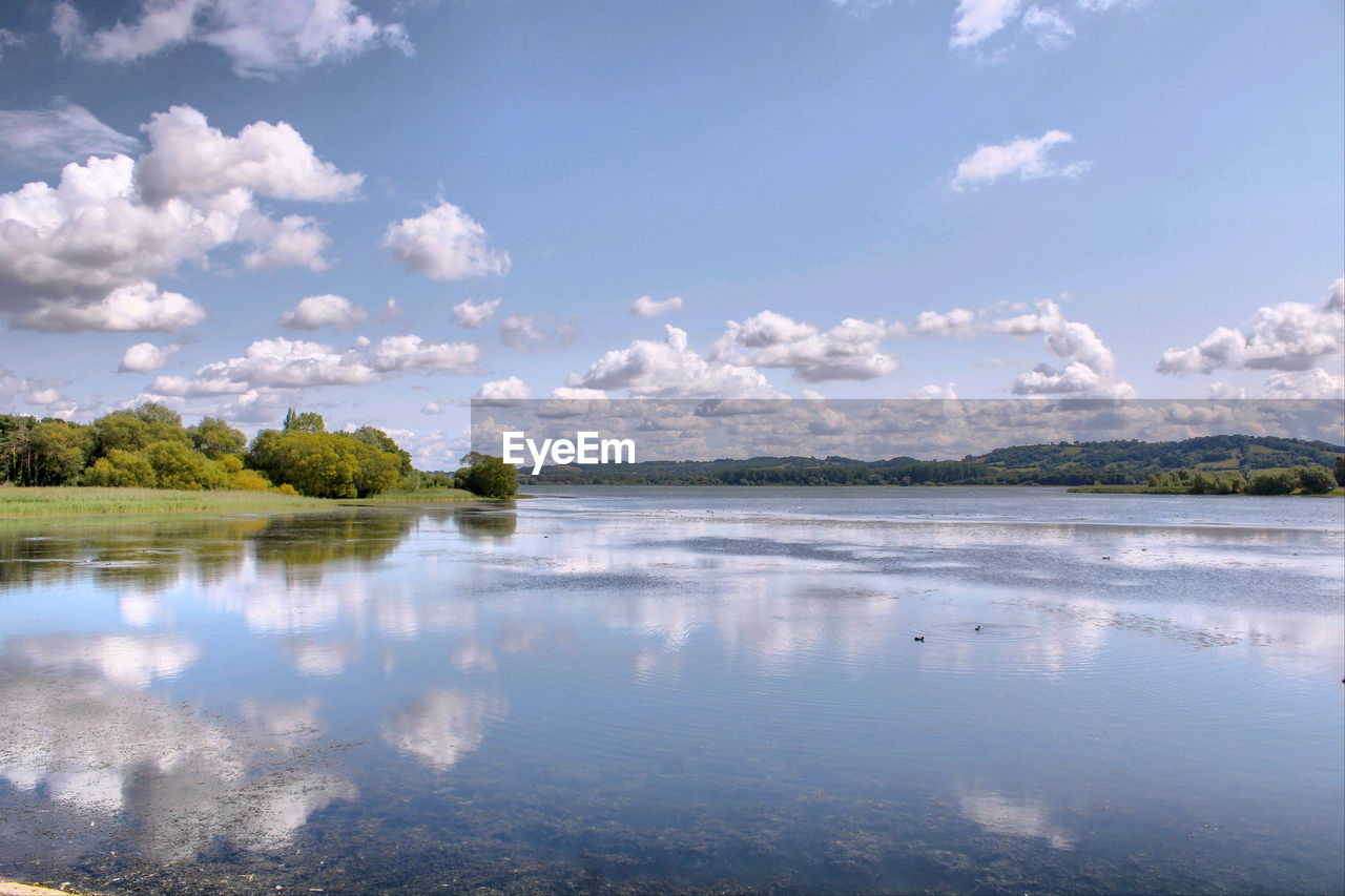 Scenic view of chew  valley lake against sky