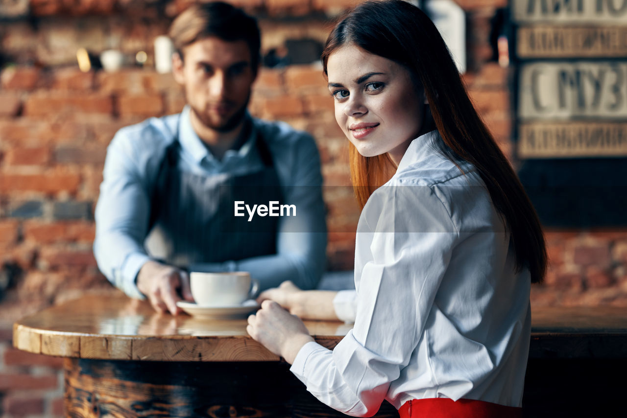 Young couple and coffee