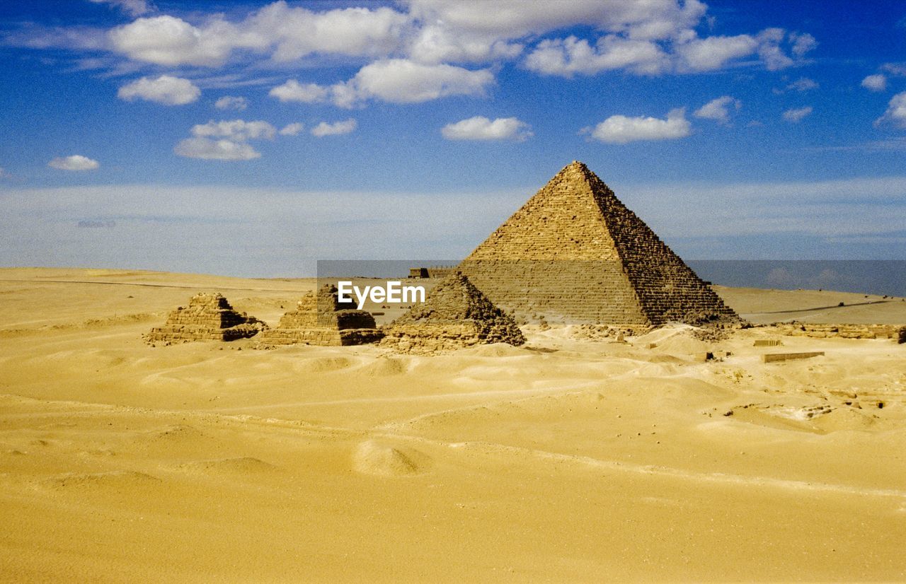 View of the pyramids of giza