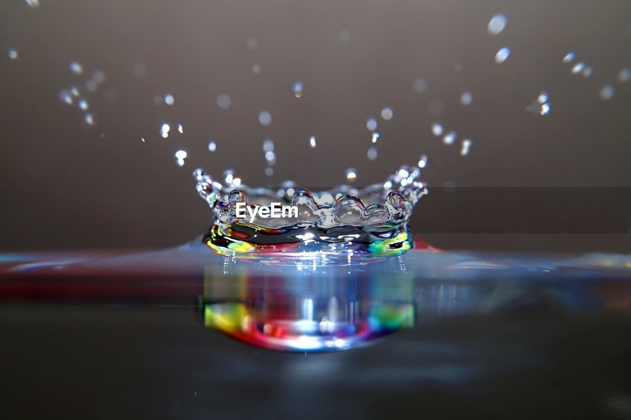 Close-up of water crown