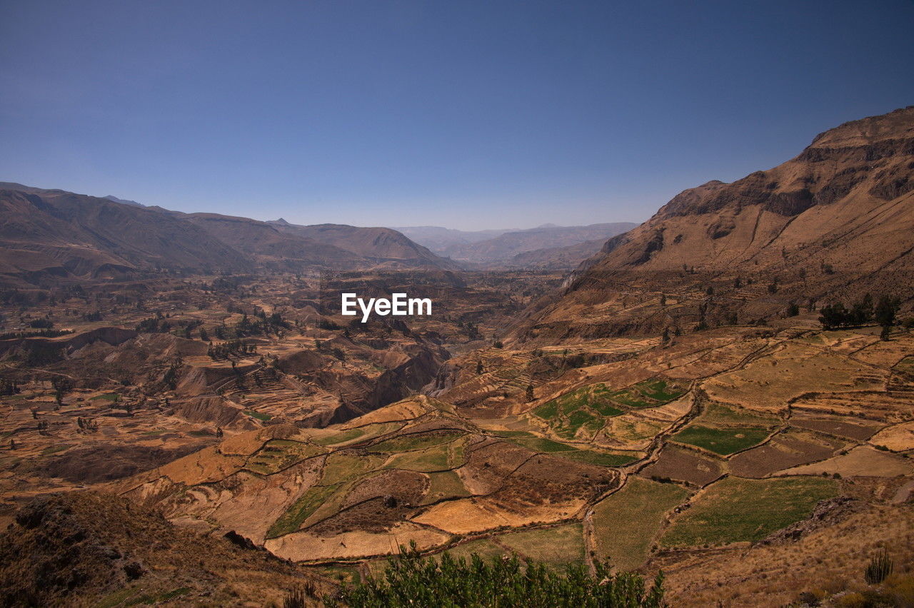 Beautiful landscape of colca canyon in peru