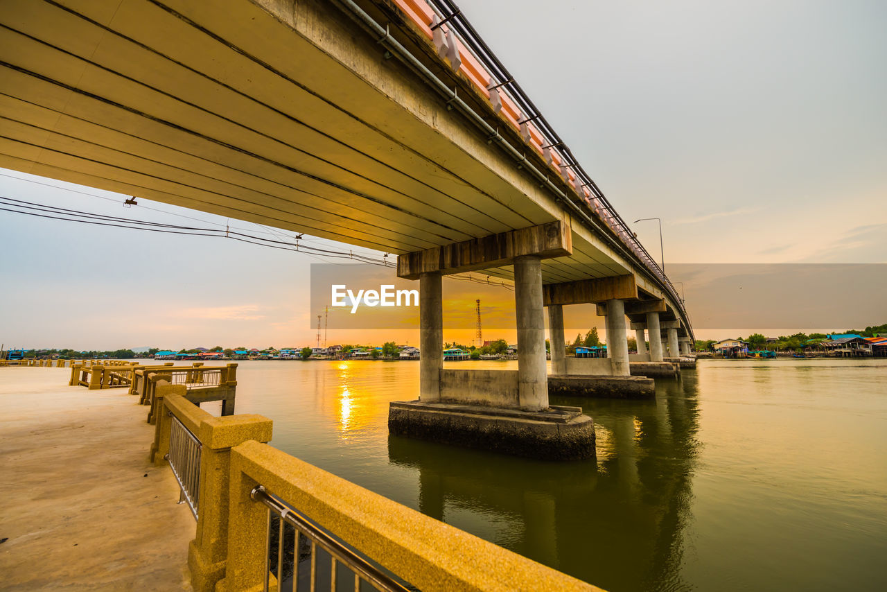 VIEW OF BRIDGE OVER RIVER AGAINST SKY