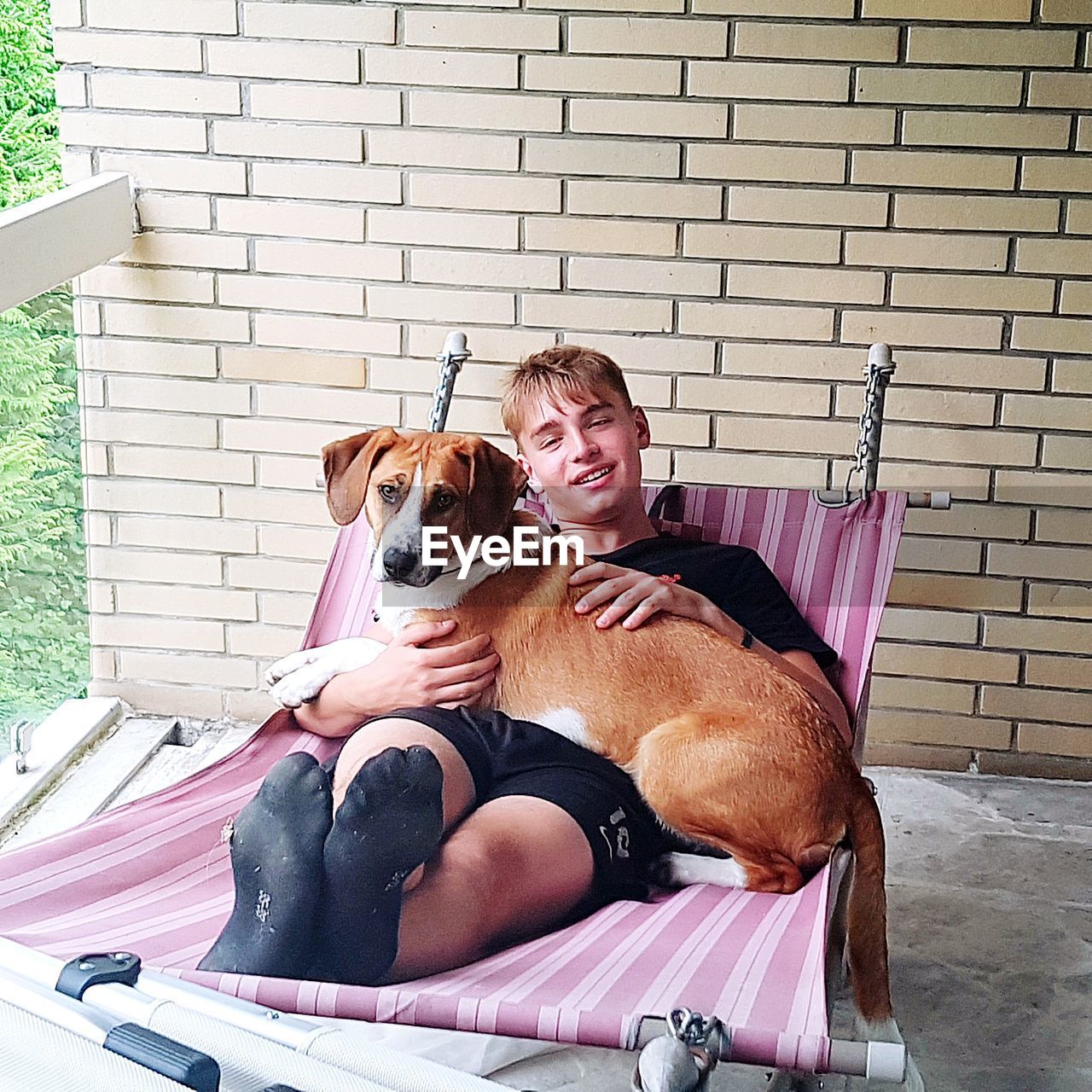 WOMAN WITH DOG