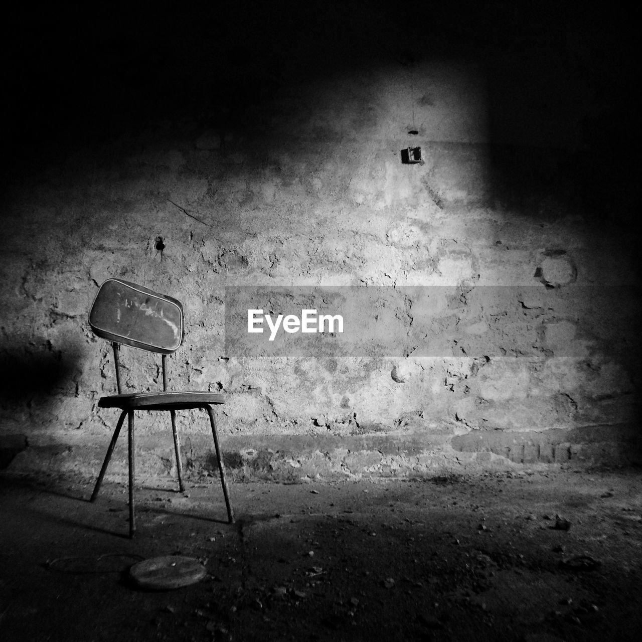 Chair in abandoned building