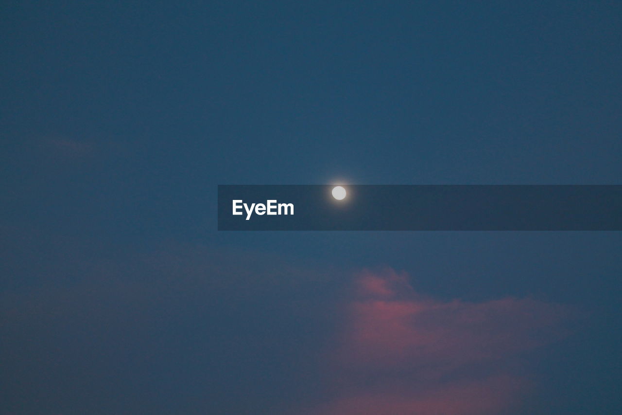 Moon on evening sky