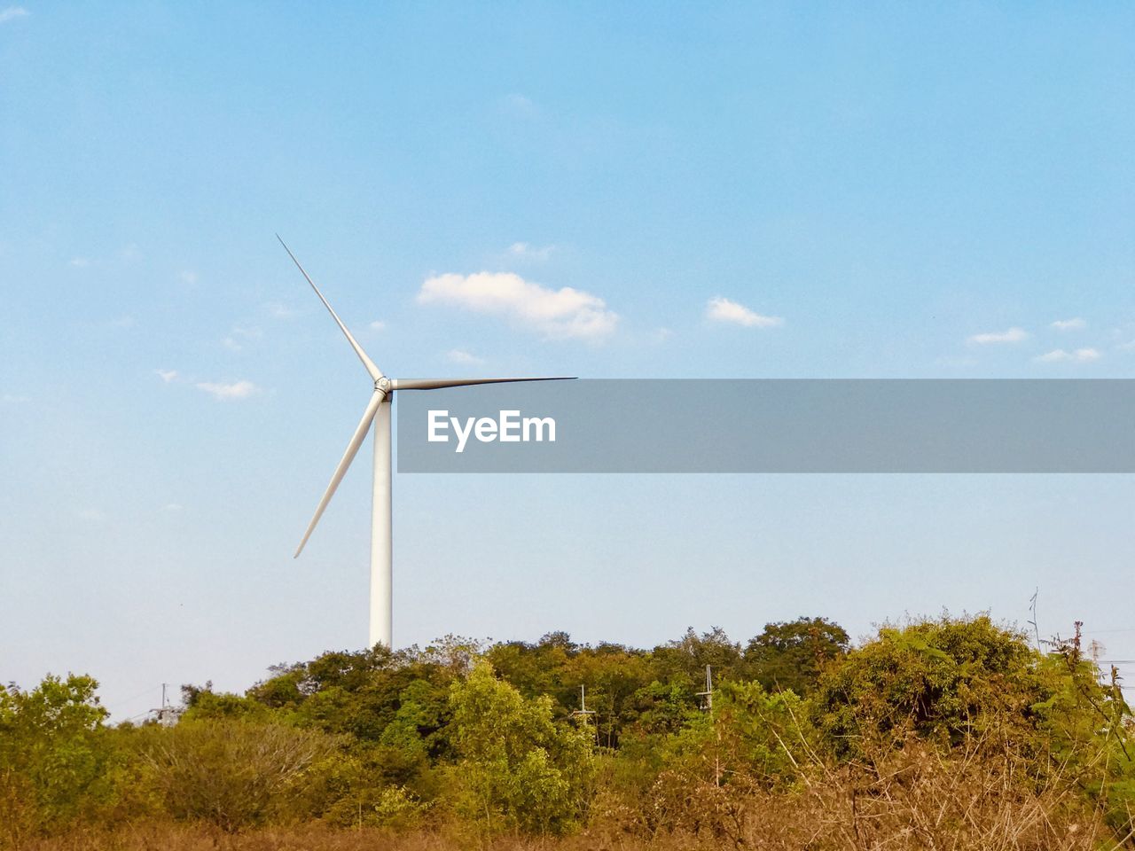 WIND TURBINES ON FIELD