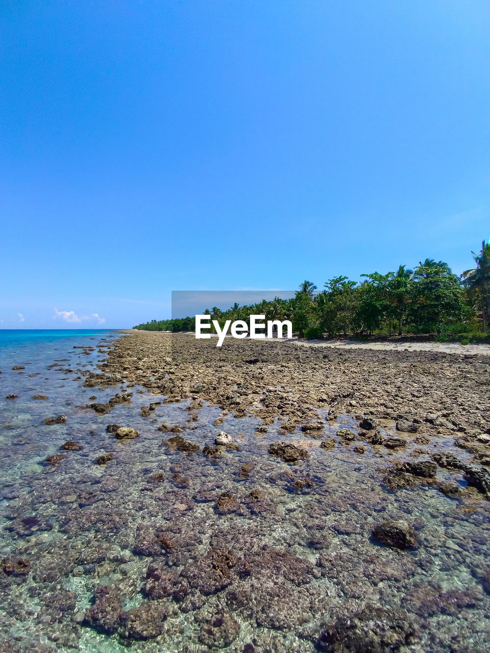 VIEW OF SEA AGAINST CLEAR BLUE SKY