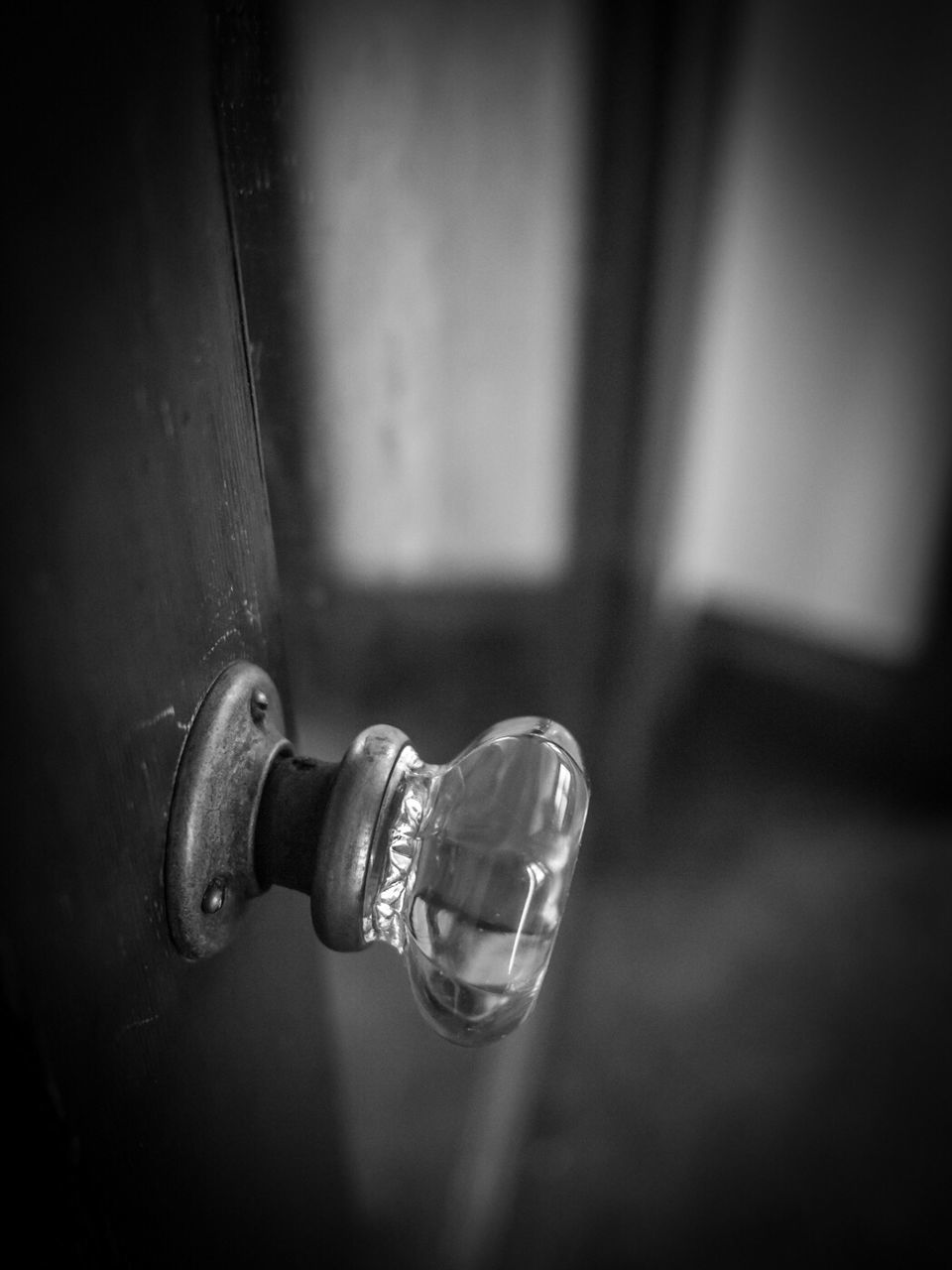Close-up of door knob in house