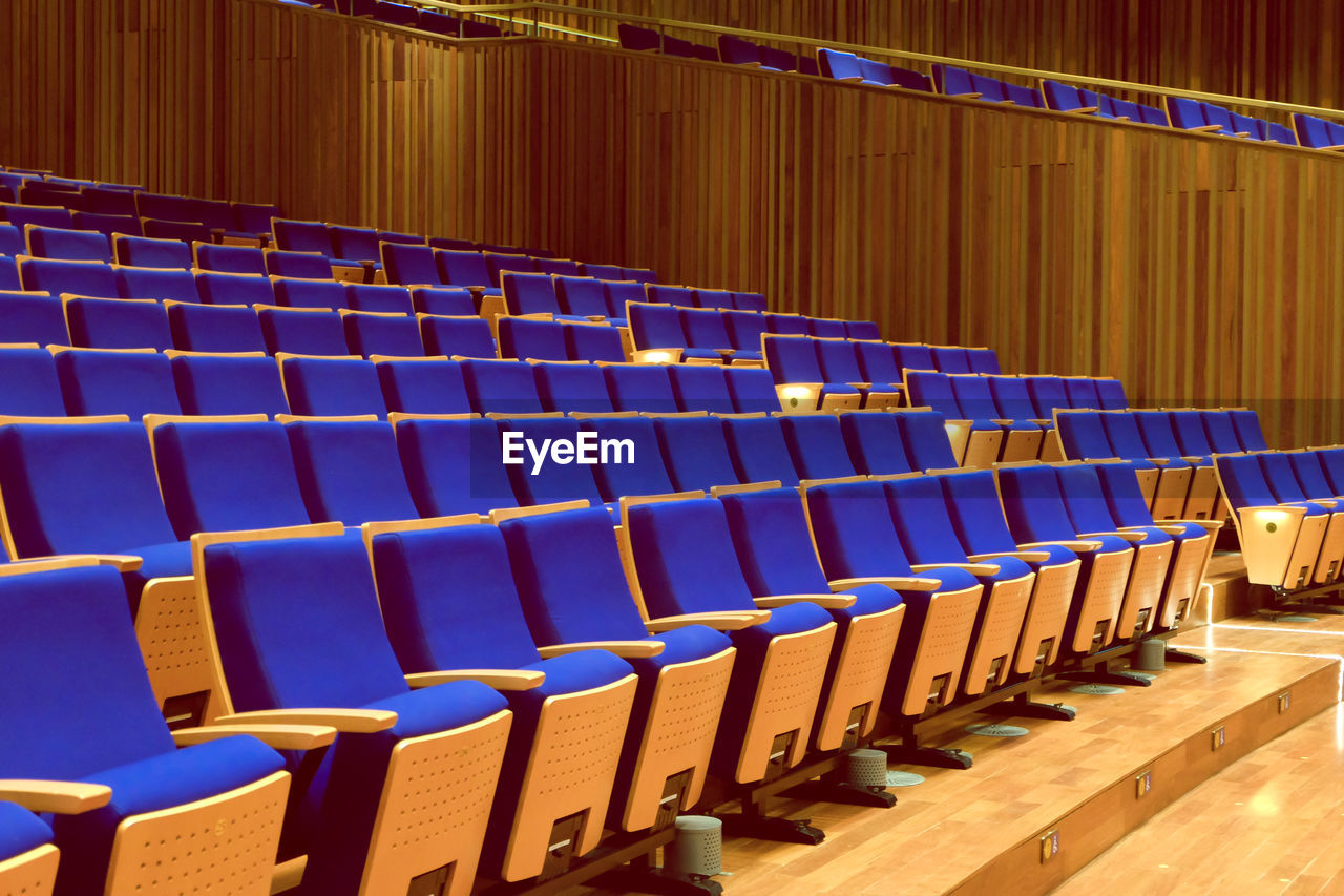 Empty seats in auditorium