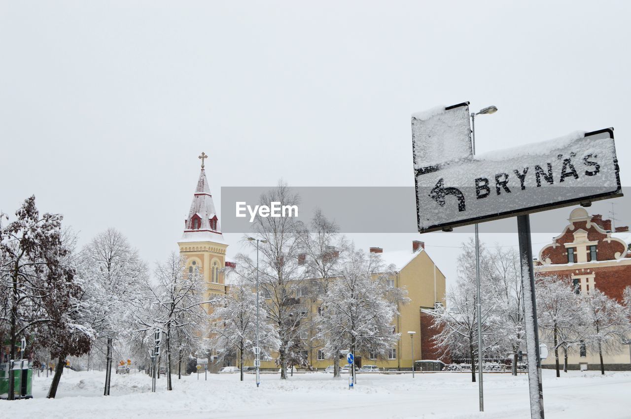 Information sign in front of church