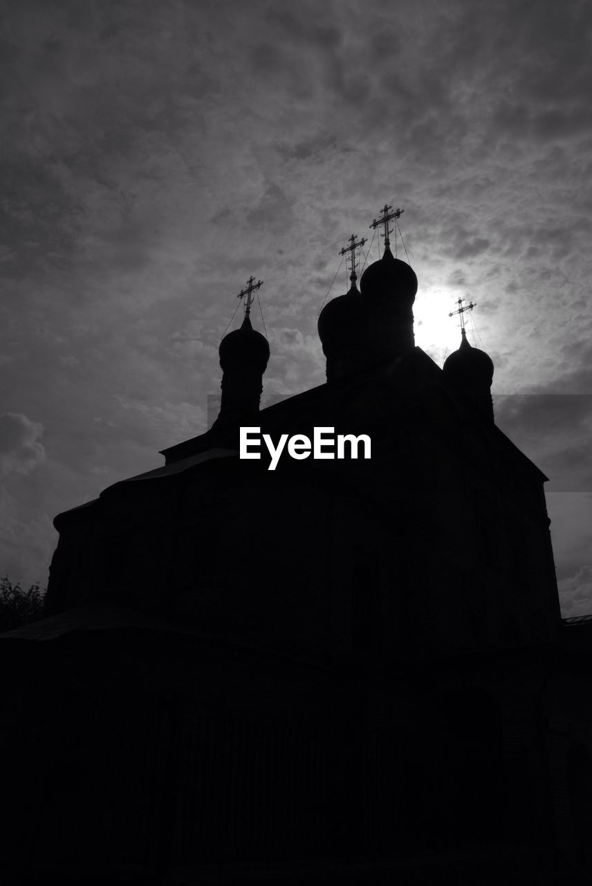 Low angle view of church against sky