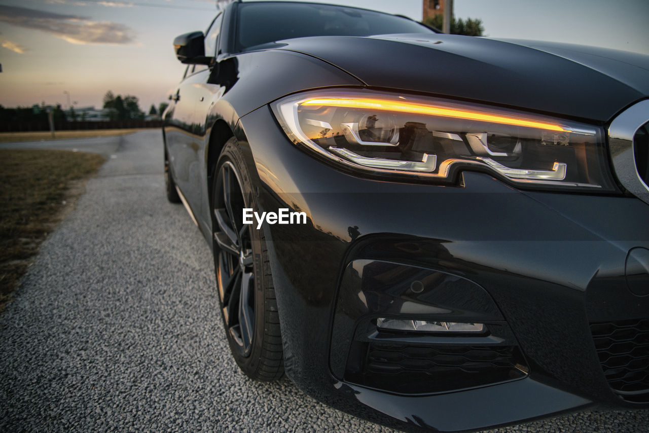 Bmw 320d front light closeup