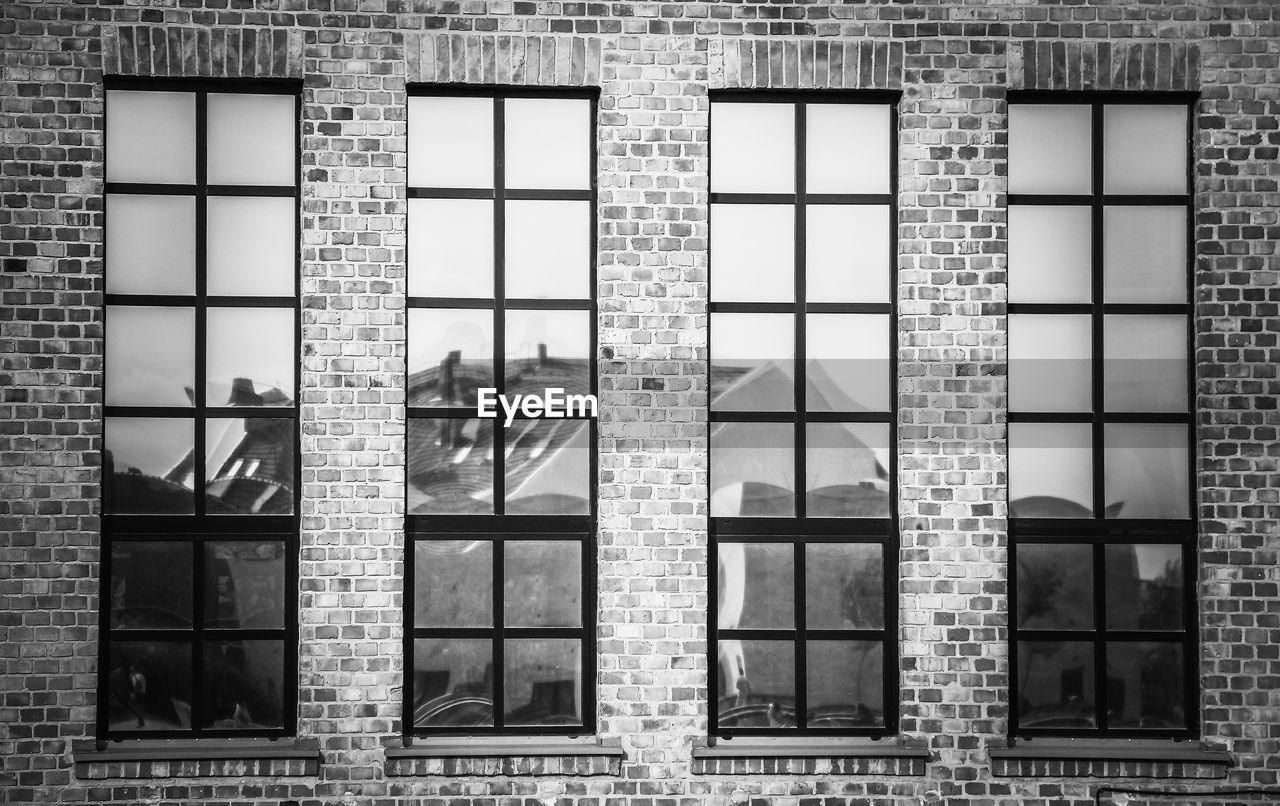 Tall windows in old building