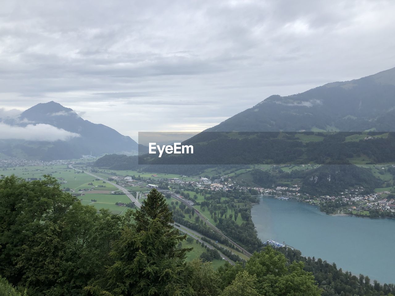 Walensee switzerland - scenic view of snowcapped mountains against sky 