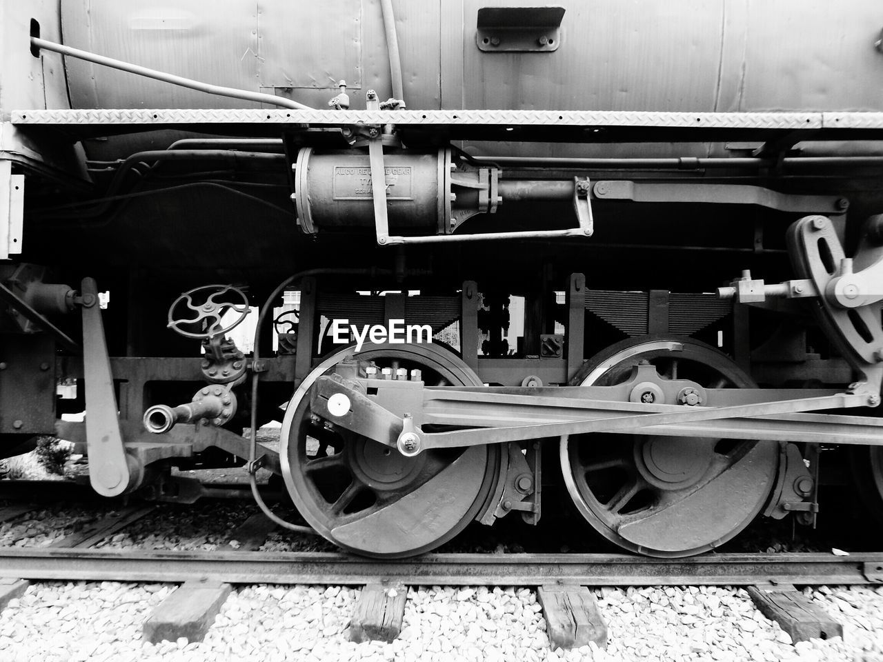 Cropped image of steam train