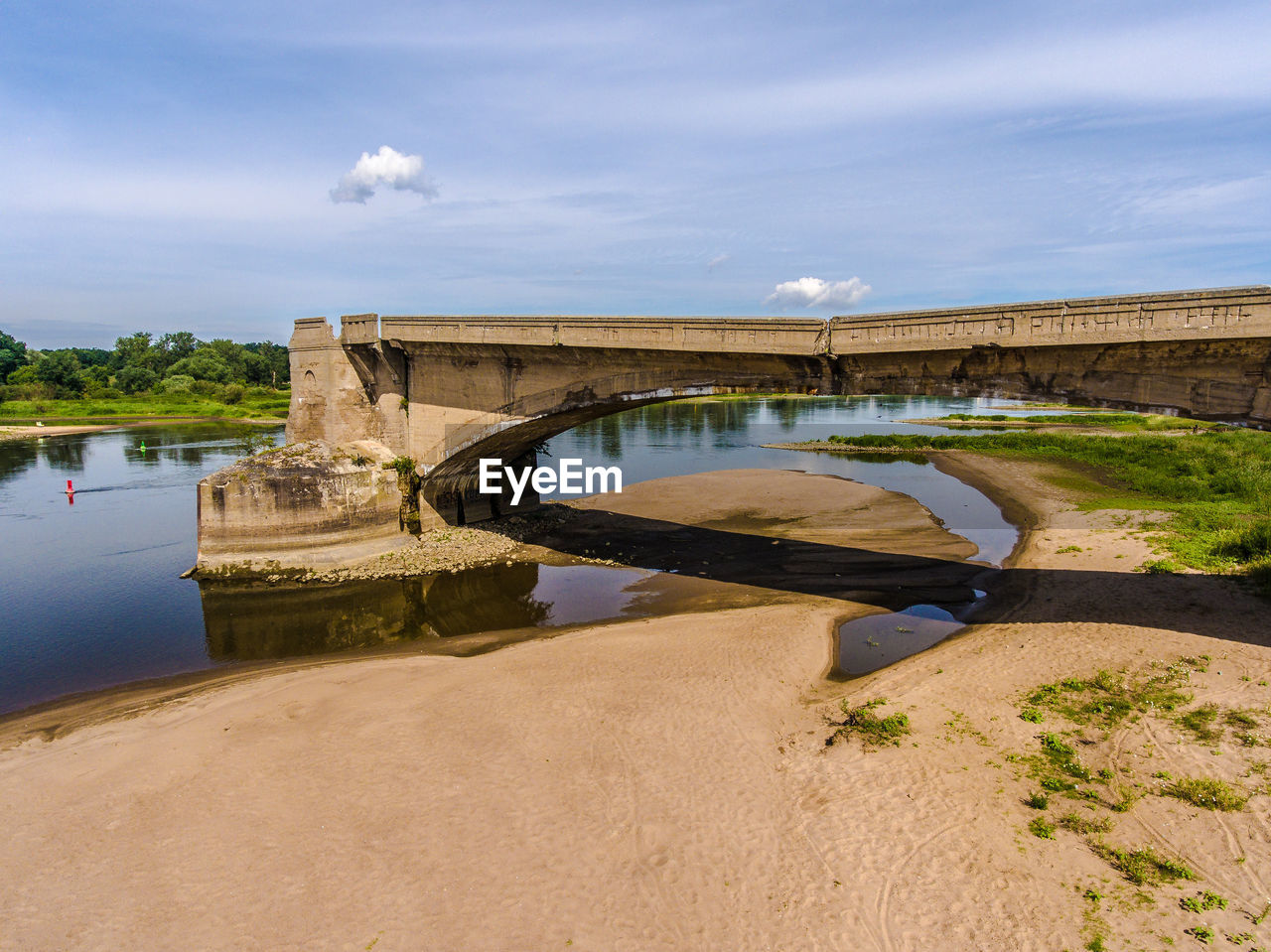 Bridge over river against sky