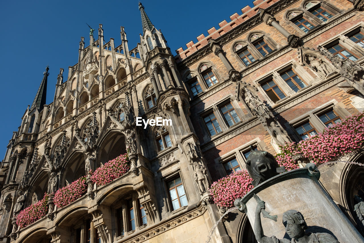 Facade of munich townhall bavaria germany