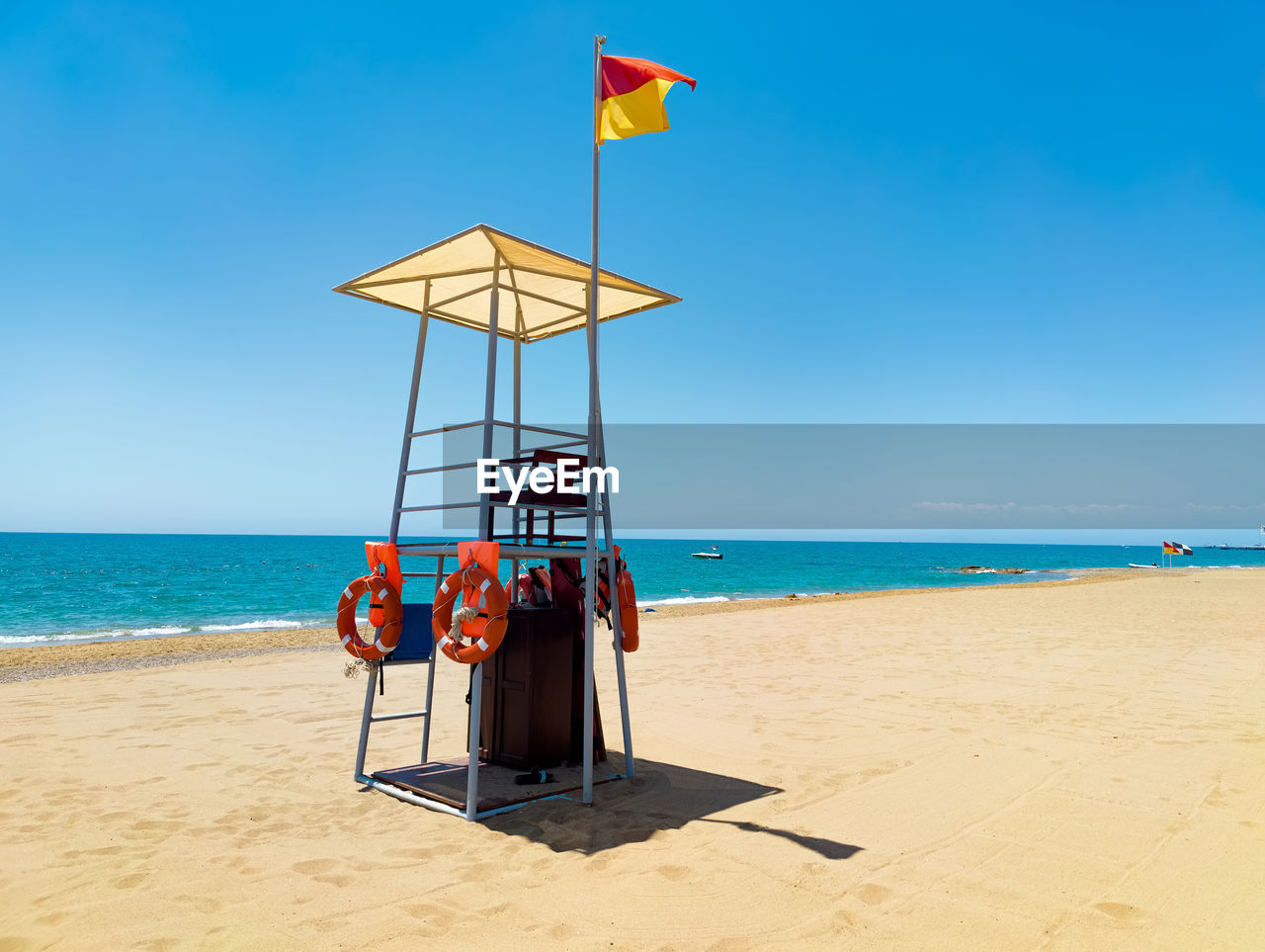 Lifeguard tower on the beach