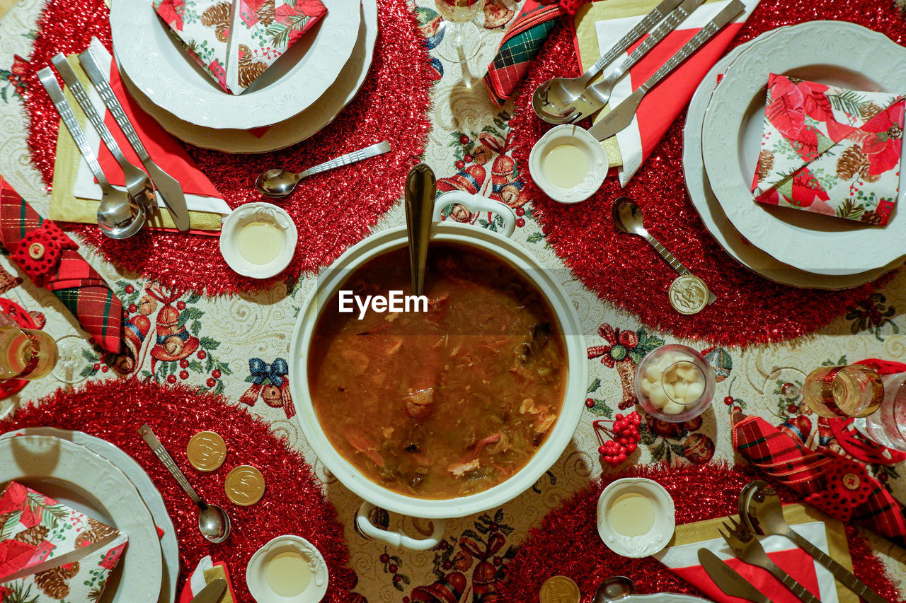 close-up of food on table