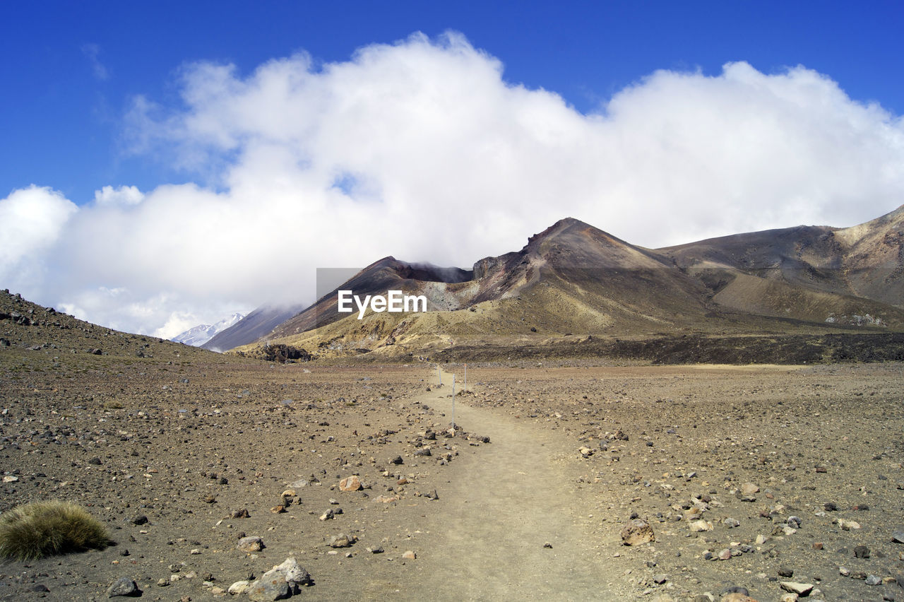 Scenic view of desert against sky