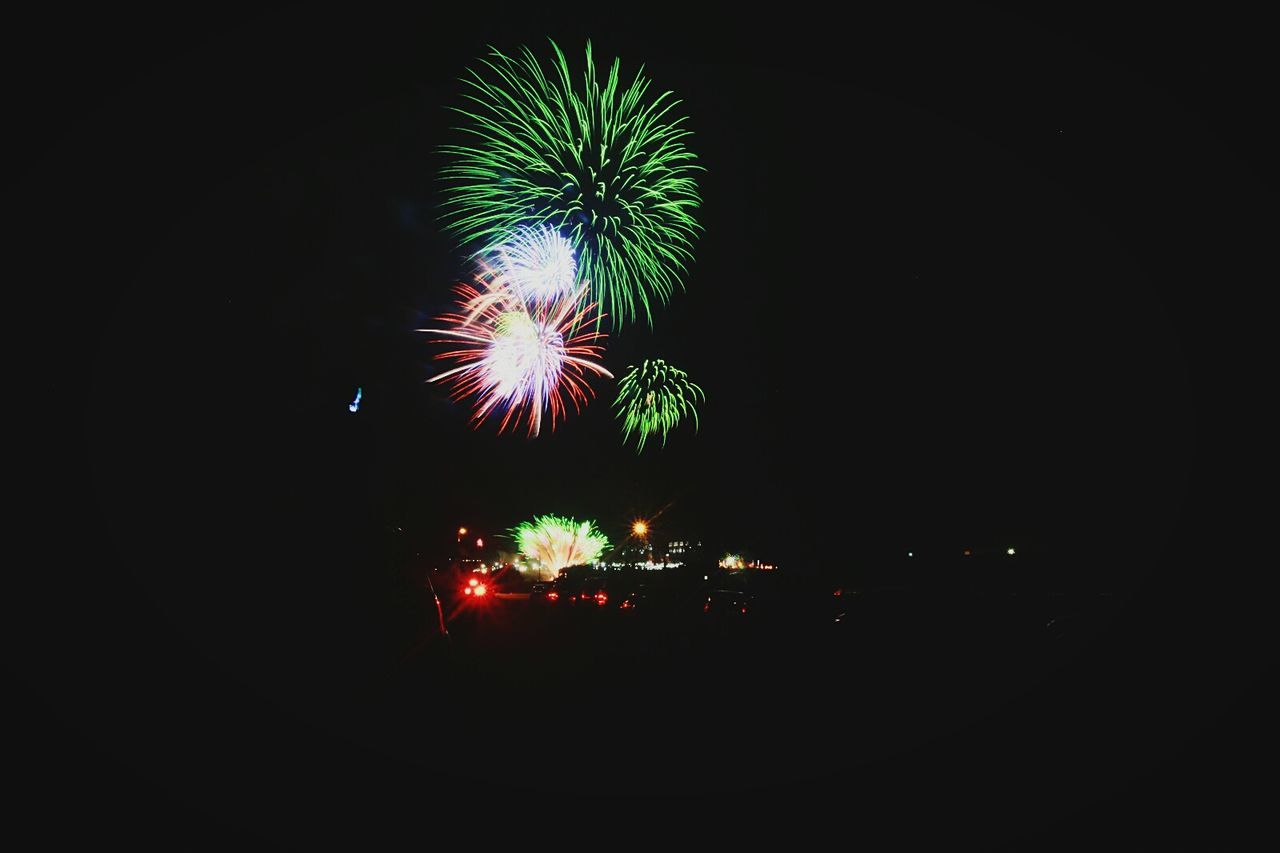 FIREWORK DISPLAY AT NIGHT