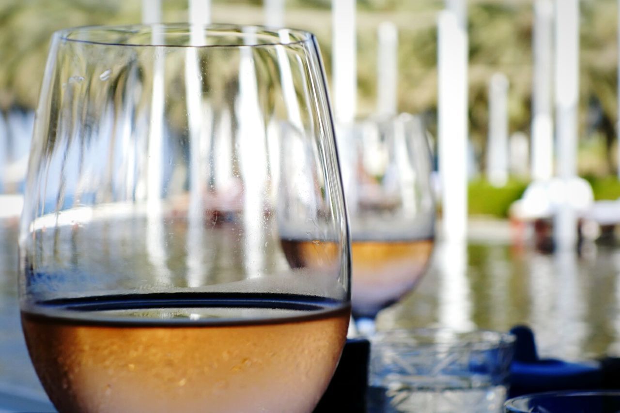 Close-up of wine glass