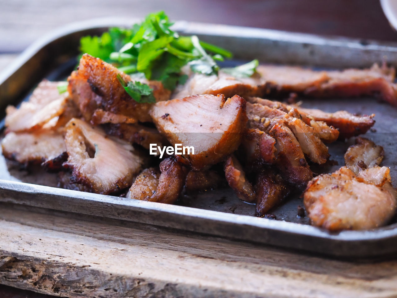 Close-up of meal served in plate