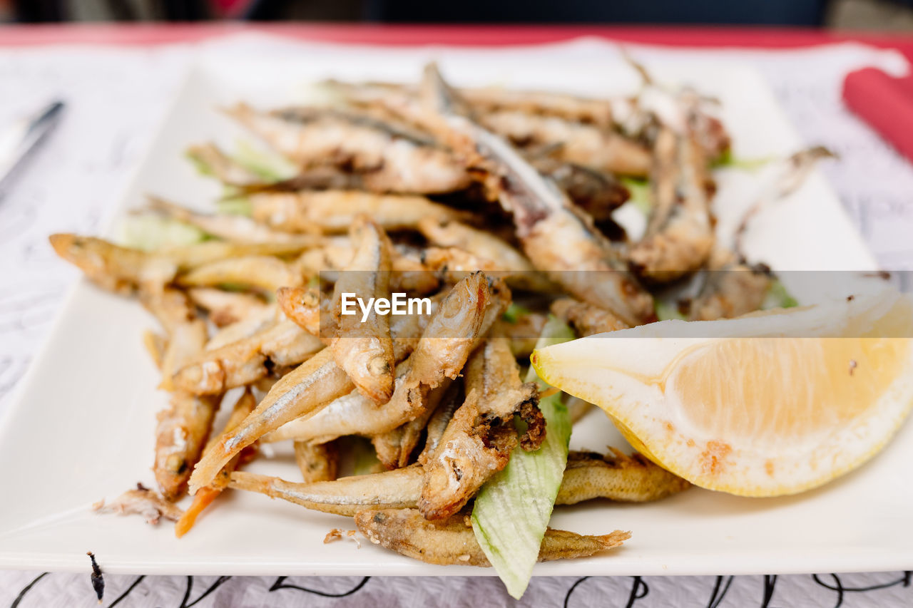 CLOSE-UP OF FOOD ON TABLE