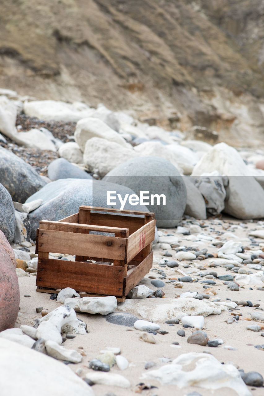 Box on beach 