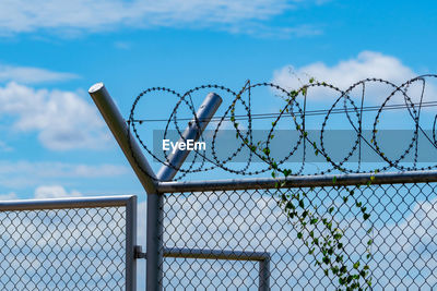Prison security fence. barbed wire security ID 168211205