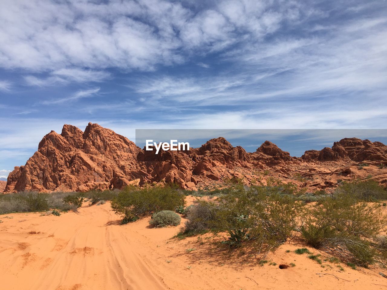 Scenic view of desert against sky