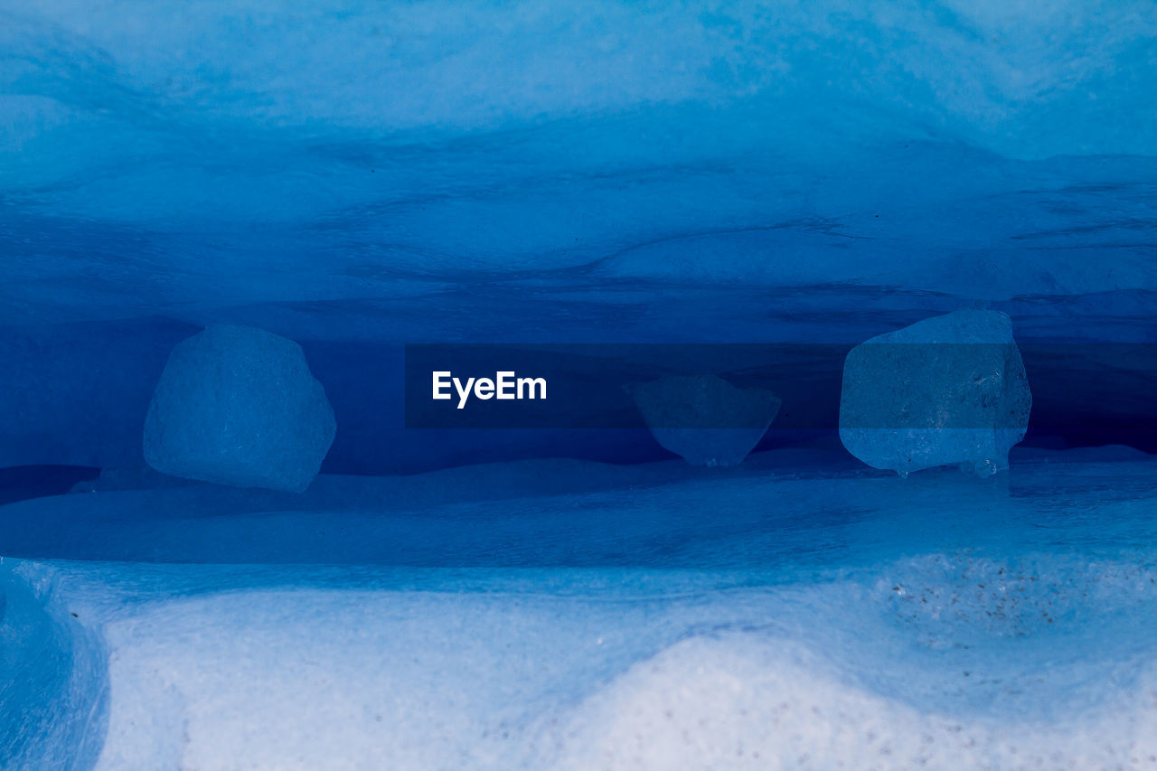 CLOSE-UP OF ICE FLOATING ON WATER