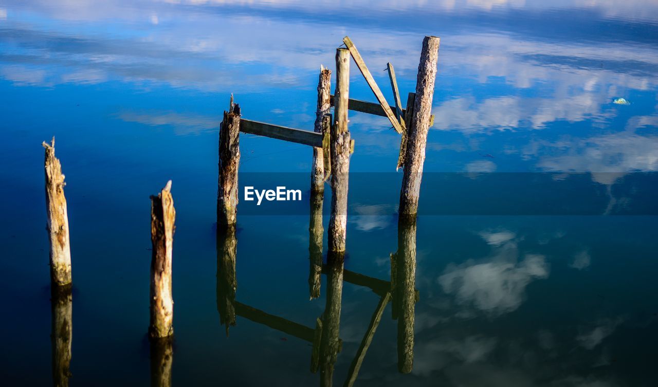 Close-up of blue sea against sky