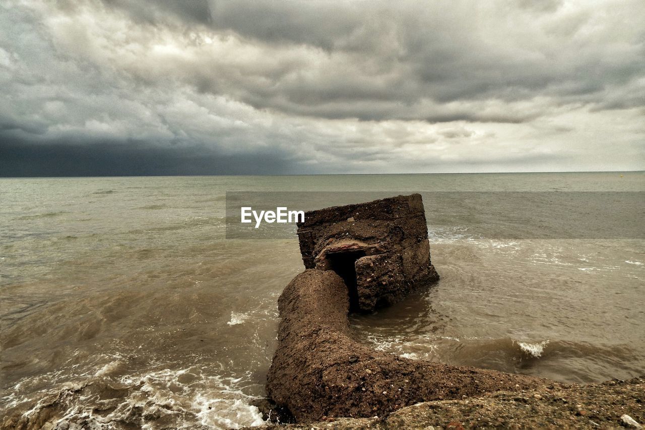 VIEW OF SEA AGAINST CLOUDY SKY