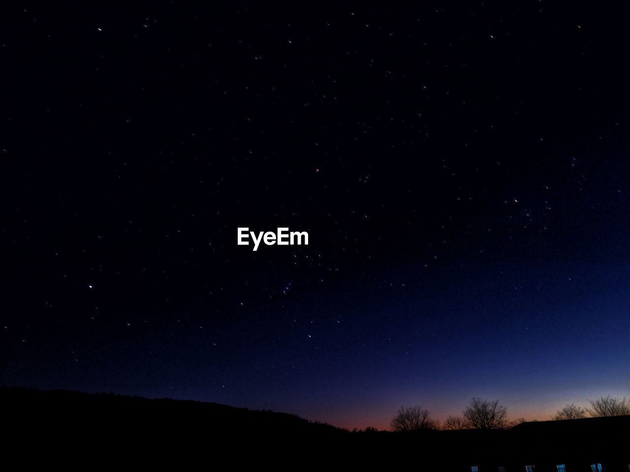 LOW ANGLE VIEW OF STAR FIELD AT NIGHT