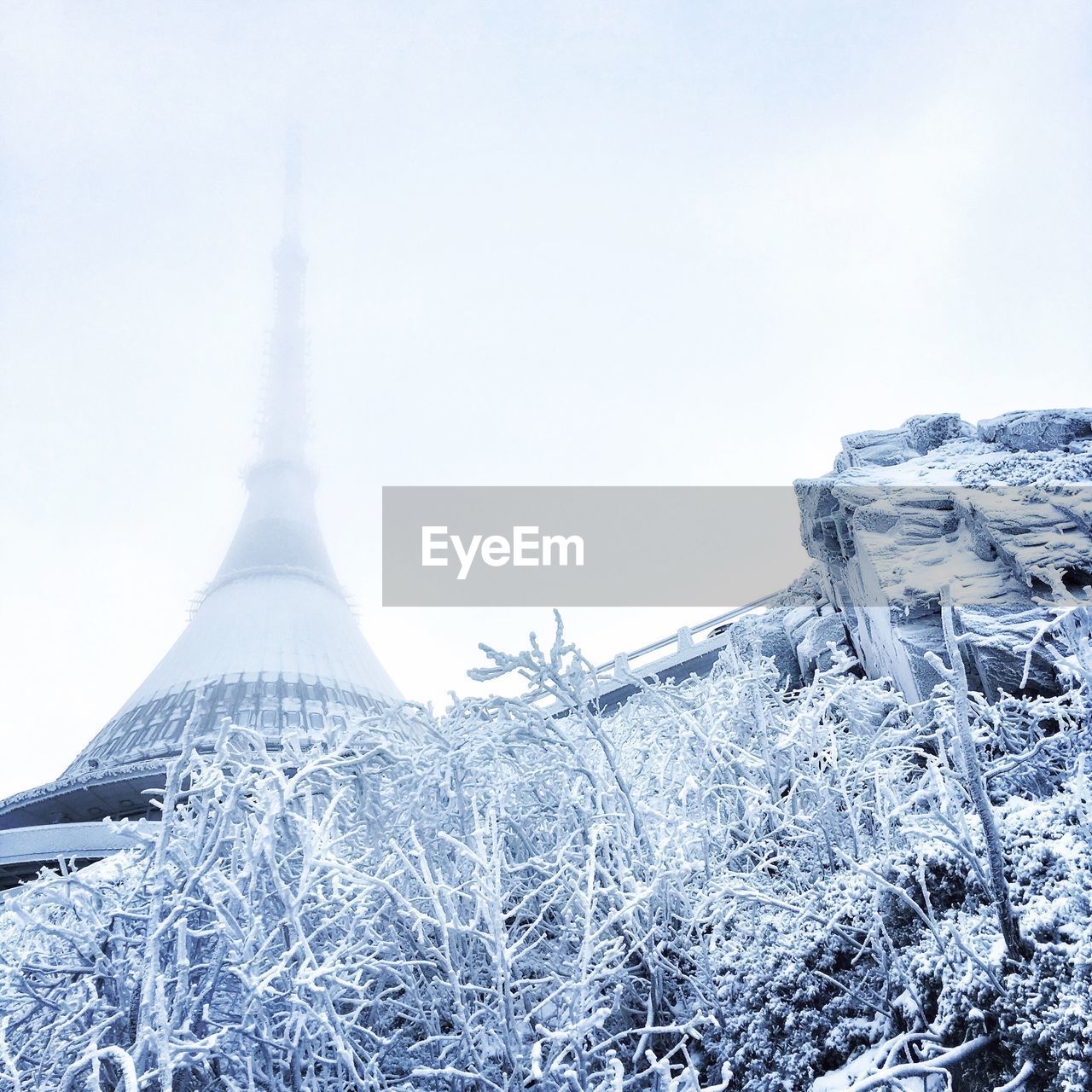VIEW OF SNOW COVERED TOWER