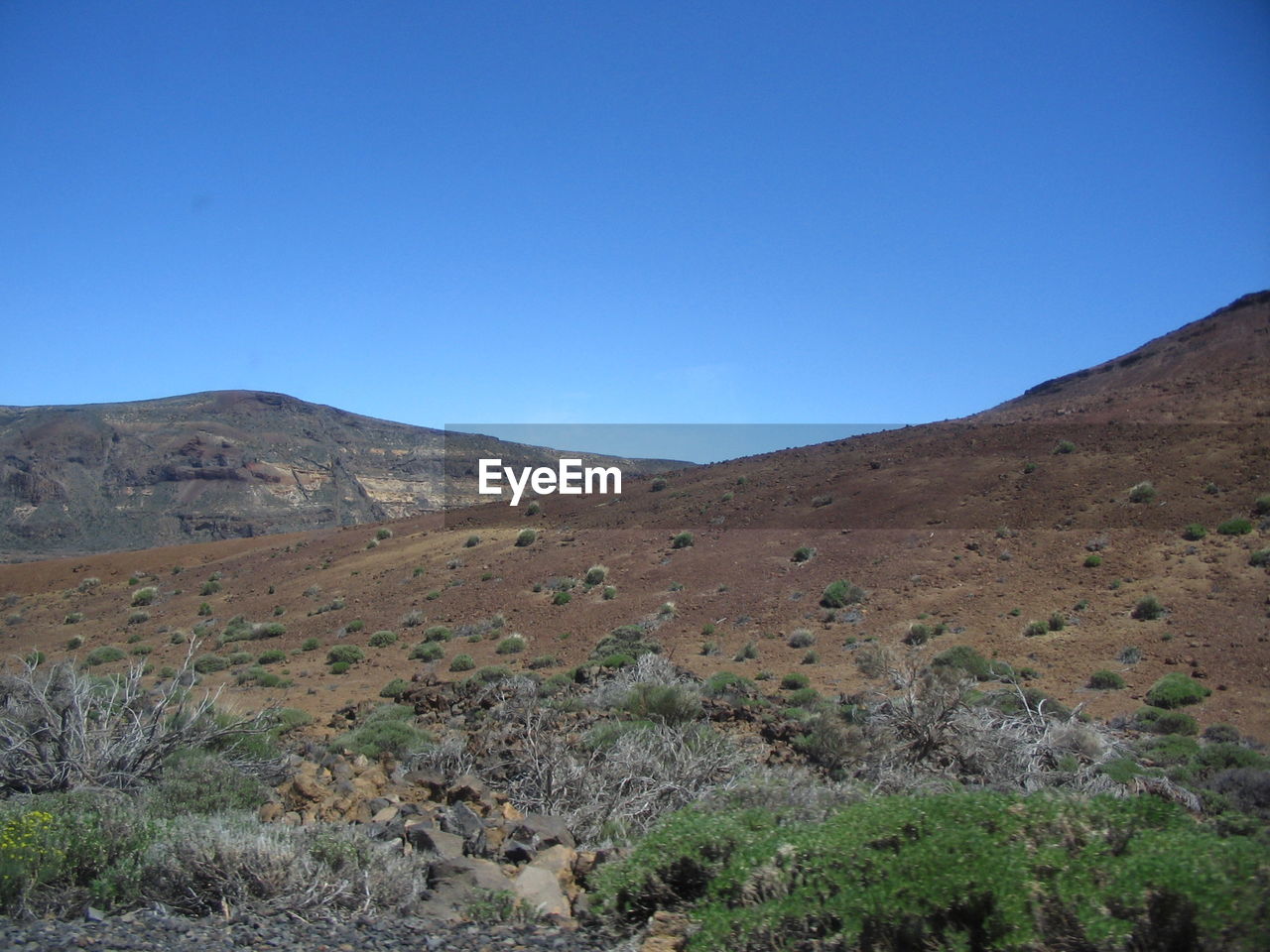 SCENIC VIEW OF MOUNTAIN AGAINST BLUE SKY