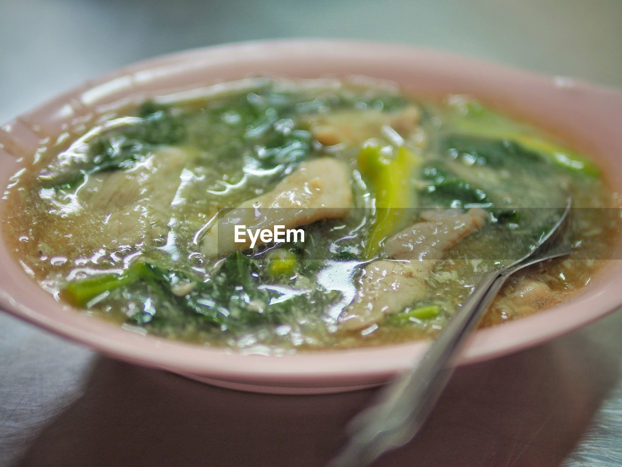 Close-up of soup in bowl