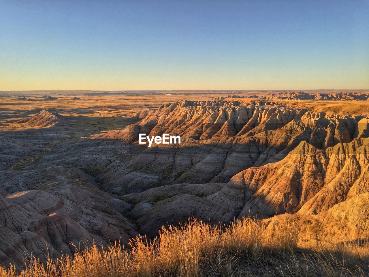 Aerial view of a desert