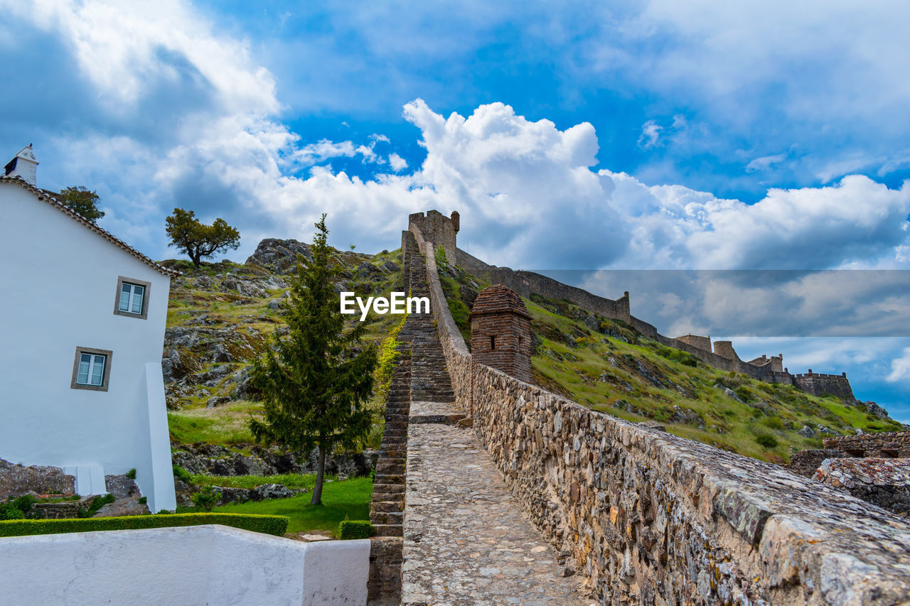 Panoramic view of historic building against sky